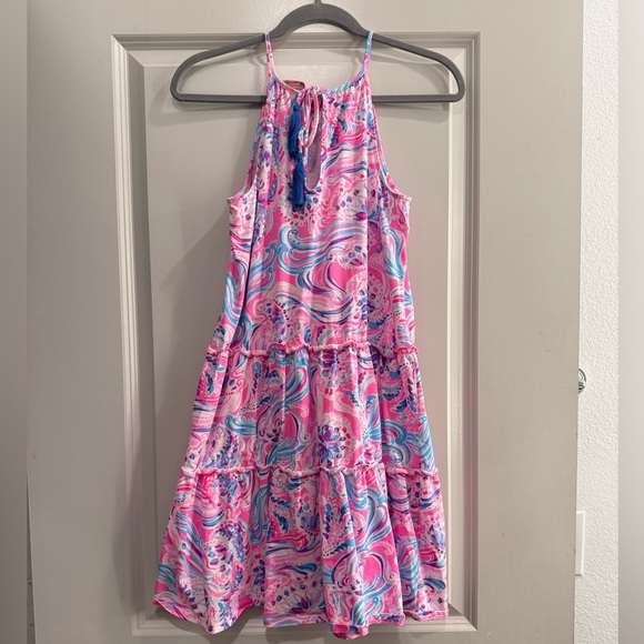 Lilly Pulitzer Pink and Blue Midi Dress - Picture 4 of 5